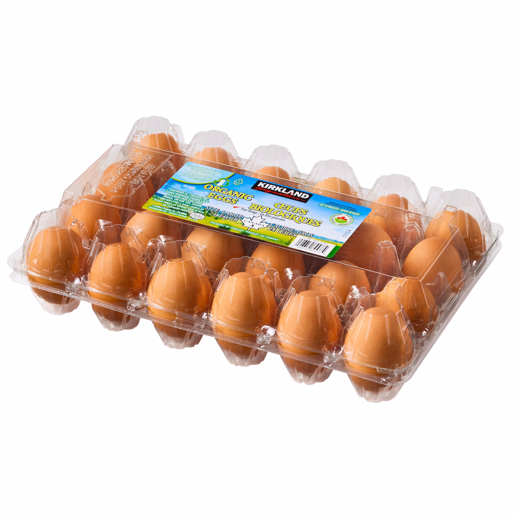 Kirkland Signature large free range organic eggs