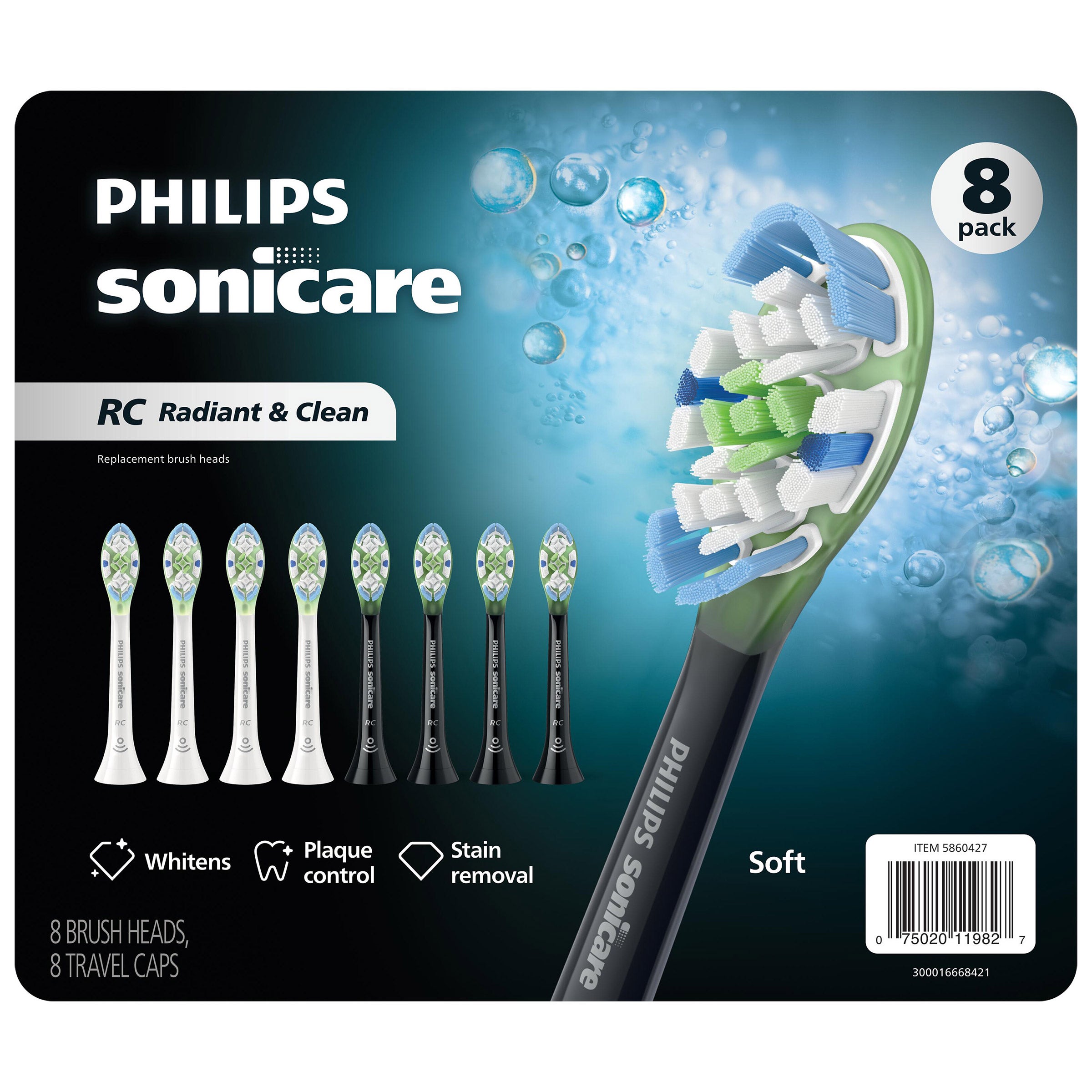 SONICARE ALL-IN-ONE RADIANT & CLEAN BRUSH HEADS 8PK