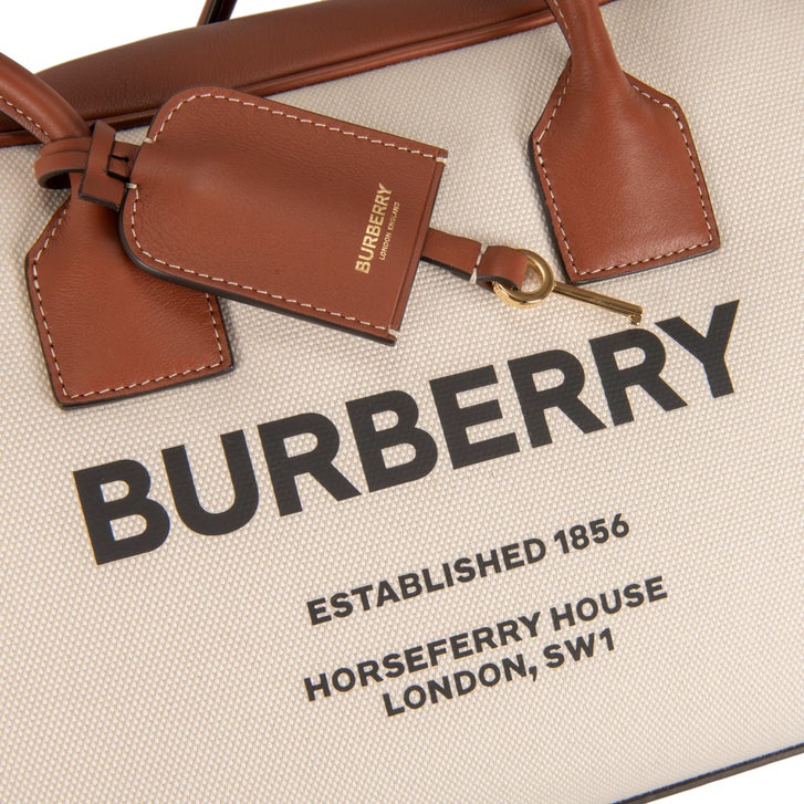 Burberry Medium EW Half Cube Handbag, Natural | Costco