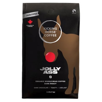 Kicking Horse Coffee Jolly Ass Blend Organic Whole Bean Dark Roast Coffee, 1 kg