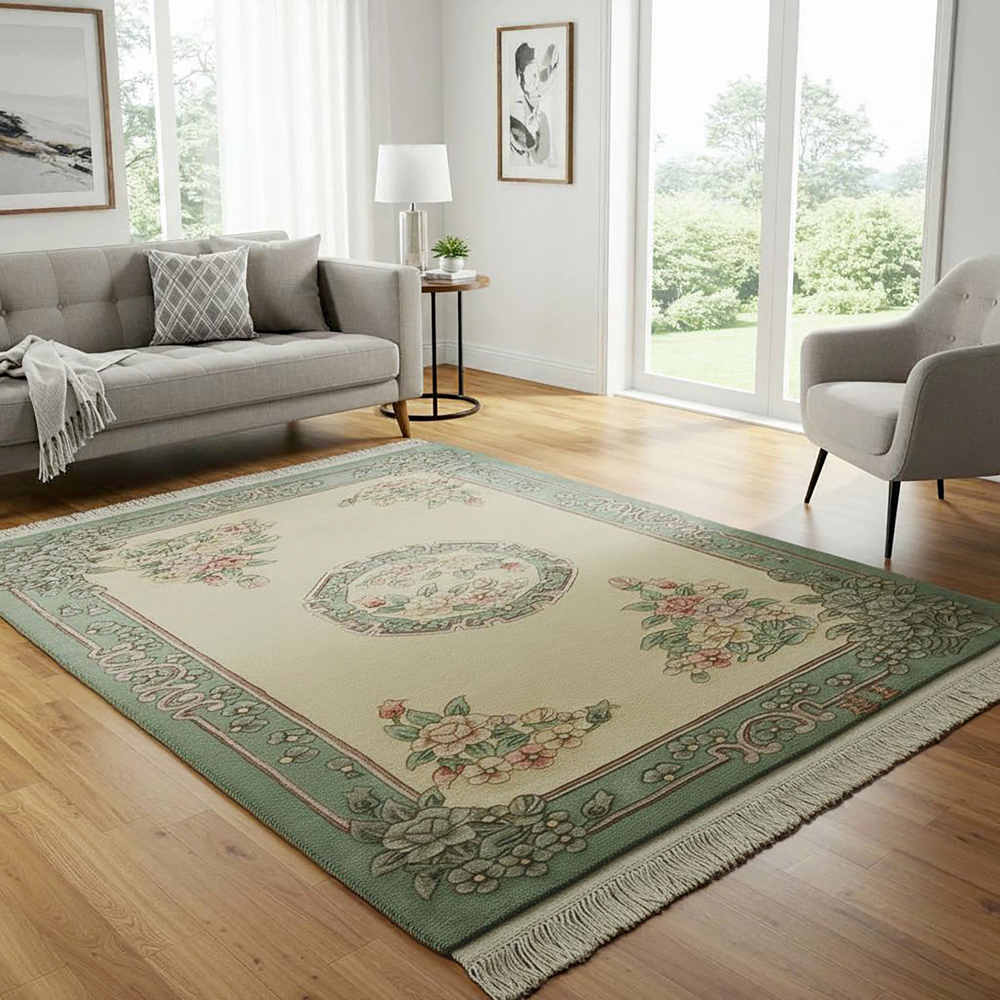 Pagoda Hand Knotted Rug Collection, Vauden Sage | Costco