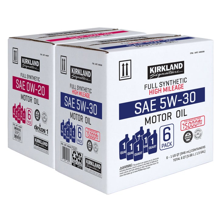 Kirkland Signature 0W-20 Full Synthetic and 5W-30 High Mileage