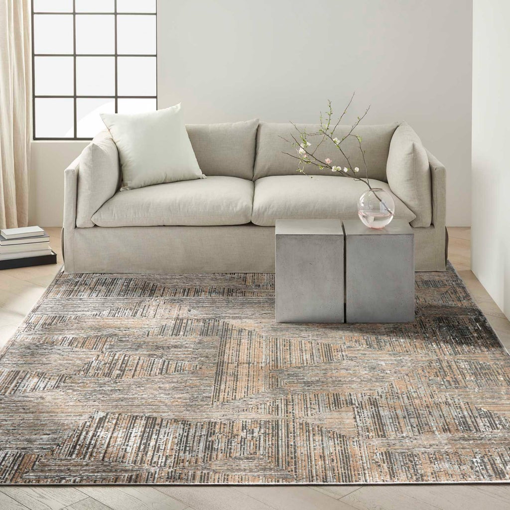 Calvin Klein Luminosity Black Ivory Area Rug, 9' x 12' | Costco