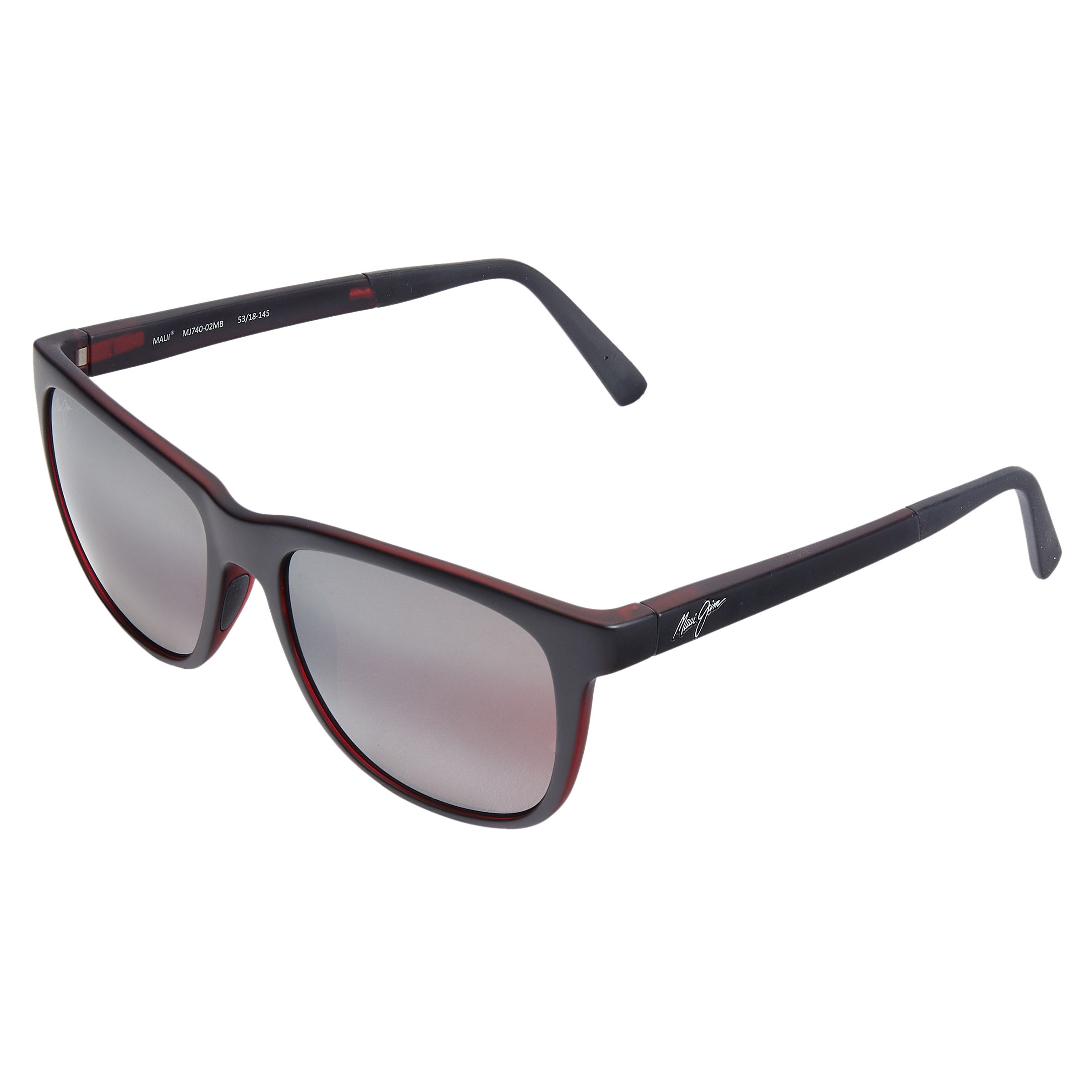 Maui Jim Tail Slide R740-02MB Matte Black Red Maui Rose Polarized