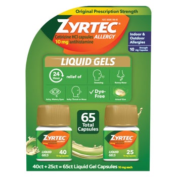 Zyrtec 24 Hour Allergy Relief Antihistamine Cetirizine HCl 10 mg