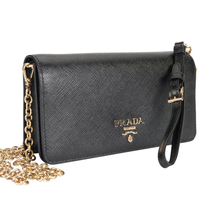 Prada Wallet with Chain, Nero | Costco