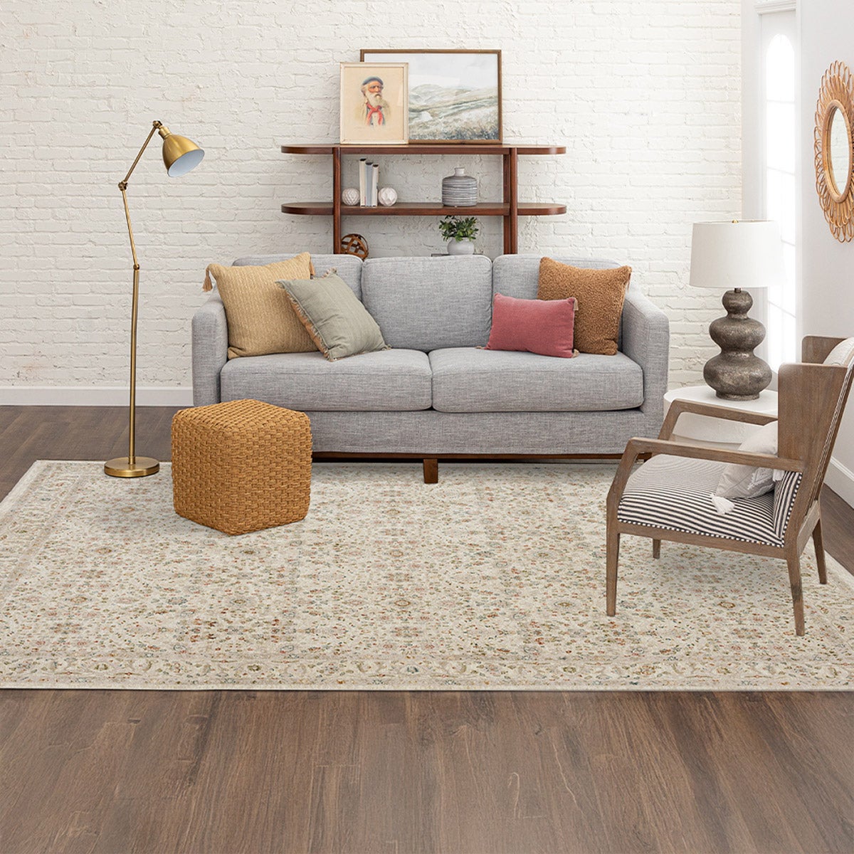 kokono dream drop 800%　シクレ Mohawk Home Memento Area Rug, Samina Ivory, 8' x 10' | Costco