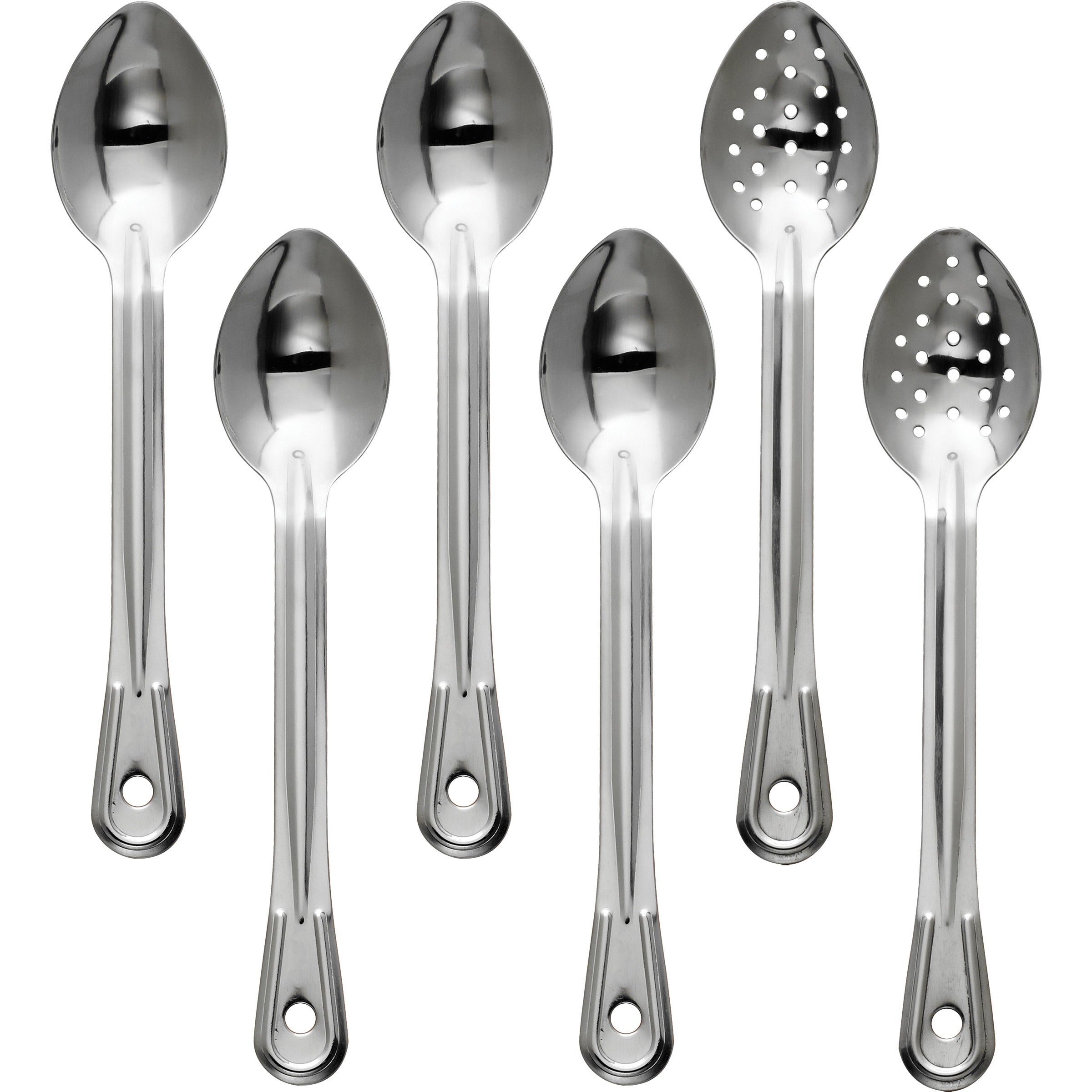 Tramontina Serving Spoons, Assorted Styles, Stainless Steel, 6