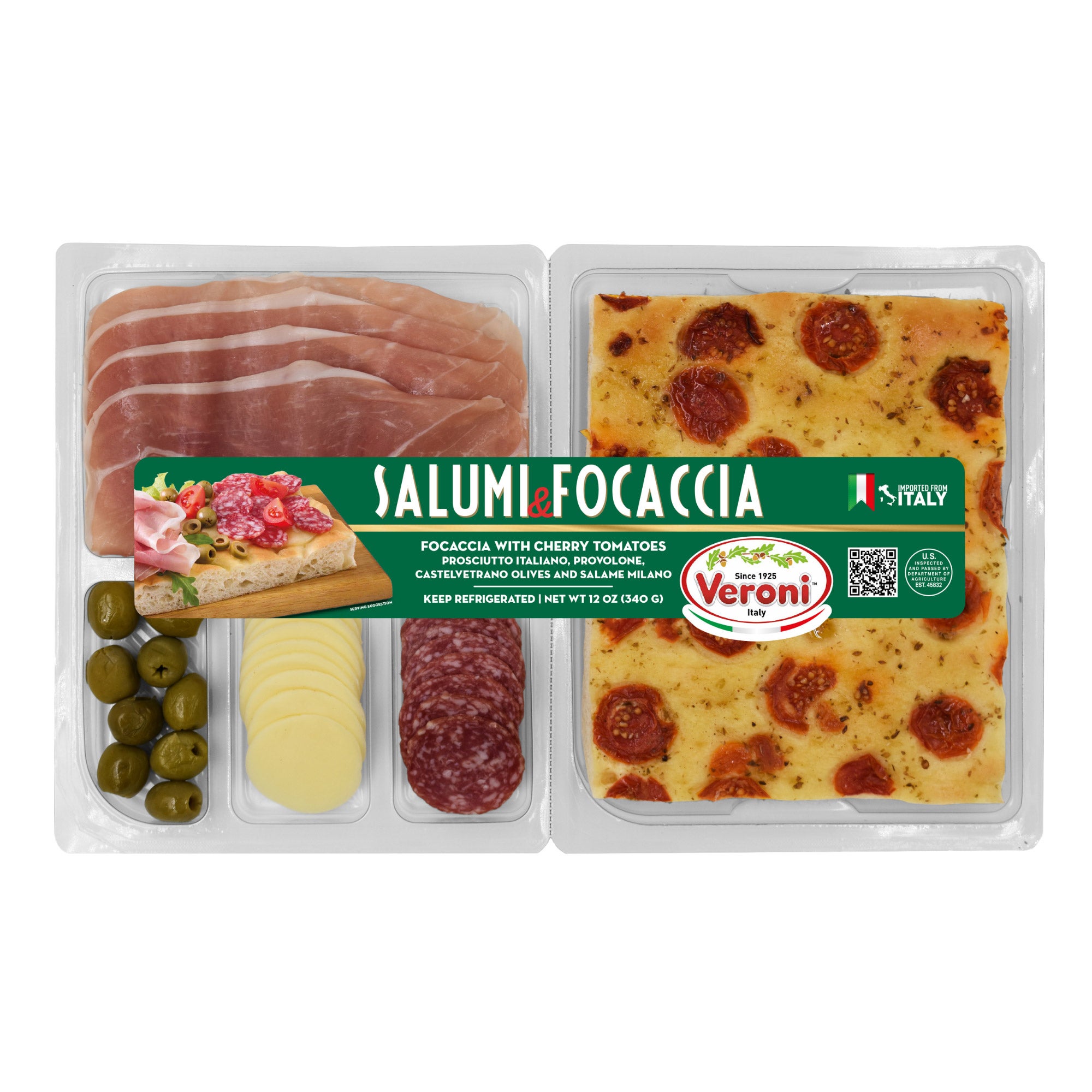 VERONI FOCACCIA W/ TOMATOES 12 OZ