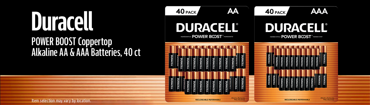 Duracell  POWER BOOST Coppertop Alkaline AA & AAA Batteries, 40 ct
