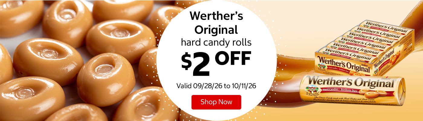 Werther’s Original hard candy rolls $2 OFF Valid 09/28/26 to 10/11/26 Shop Now 