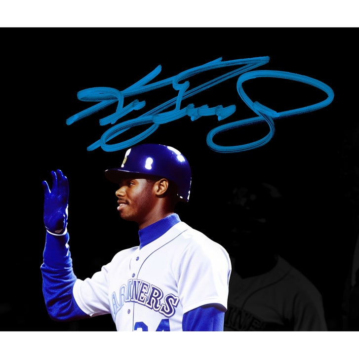 Ken Griffey Jr. and Sr. Autographed Framed 8” x 10” Photo Seattle