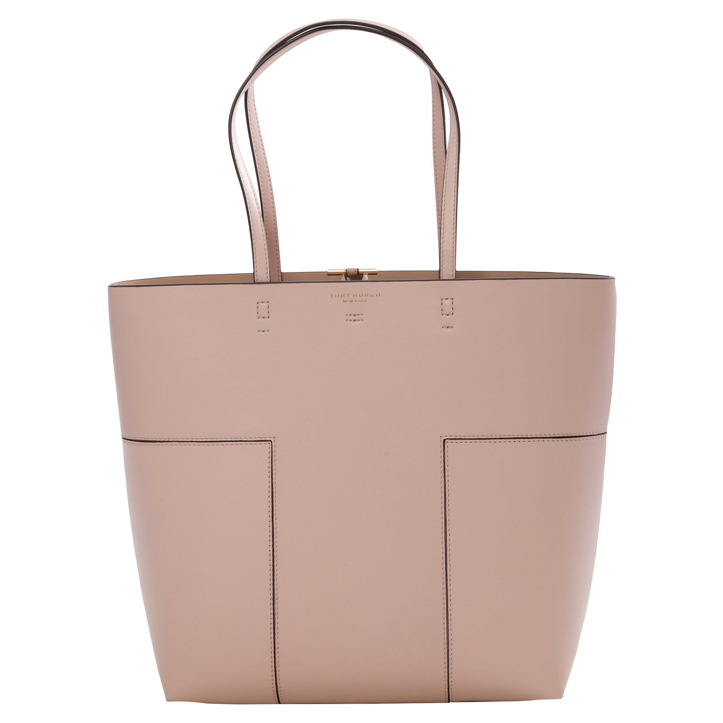 Tory Burch Block-T Tall Tote, Shell Pink | Costco