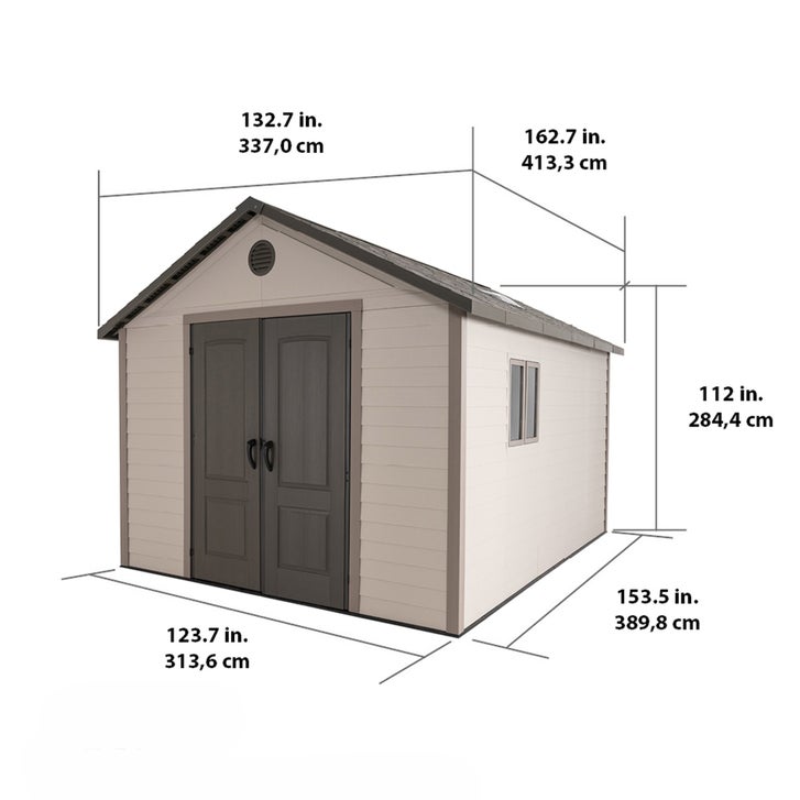 Lifetime 11' x 13.5' Resin Outdoor Storage Shed | Costco