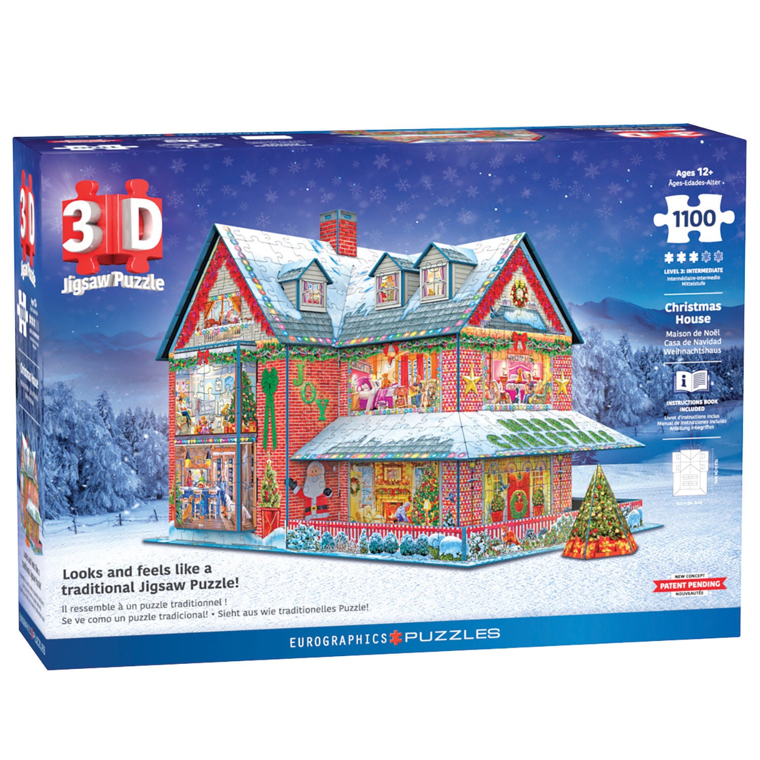 その他 Weihnachtshaus Eurographics 3D Christmas House 1100 Piece Puzzle | Costco