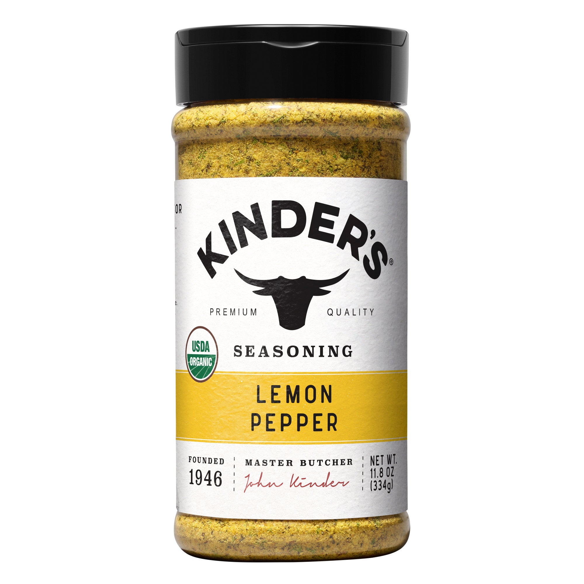 Kinder's Organic Lemon Pepper Seasoning, 11.8 oz