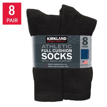 gold toe dress socks costco Kirkland Signature Men's Athletic Sock, 8-pair Cotton socks