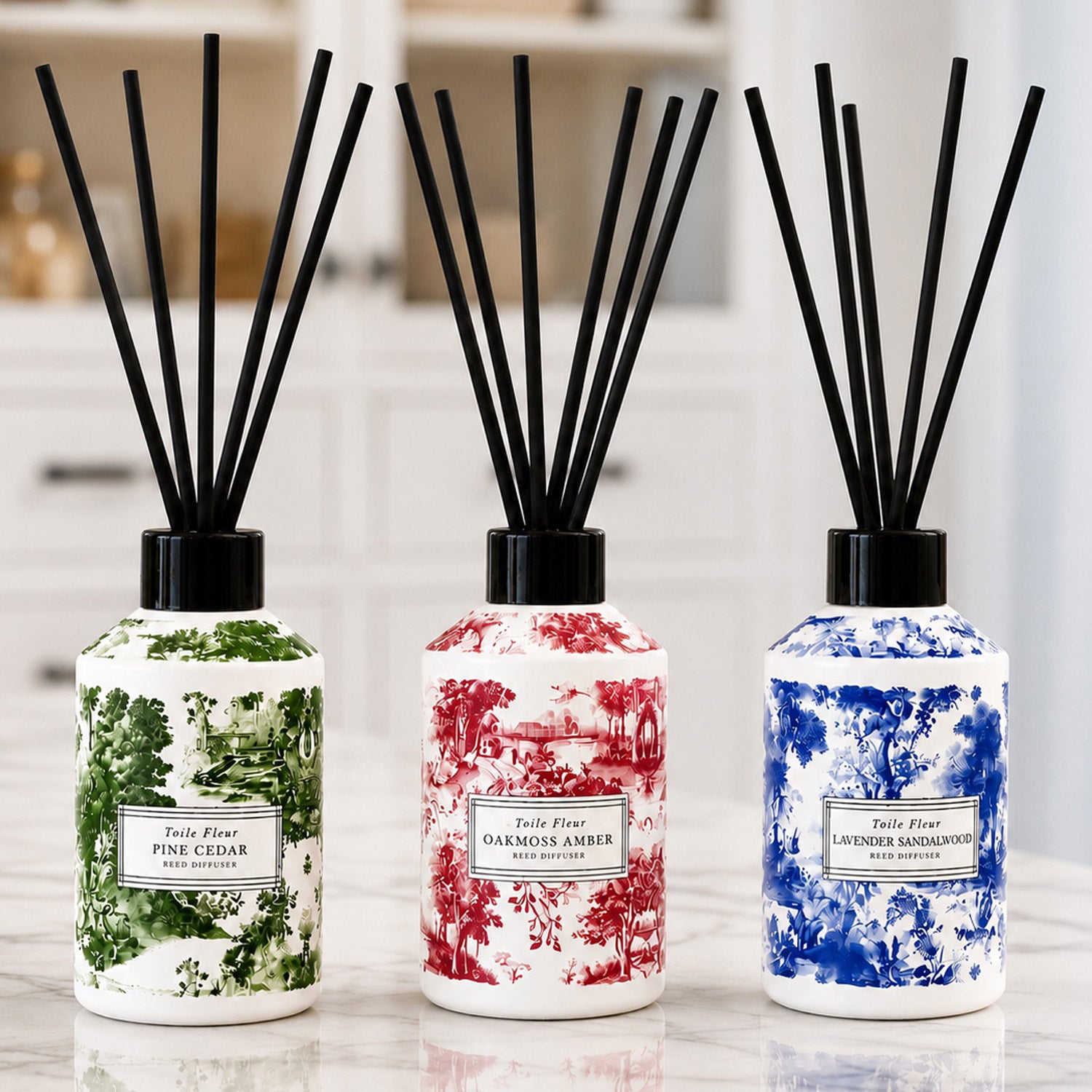 HOME & BODY 3 GLASS REED DIFFUSERS