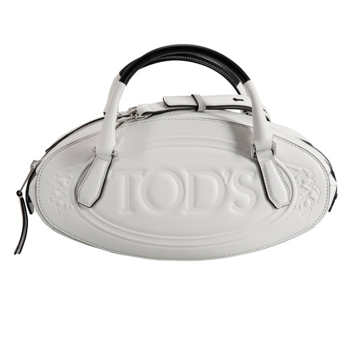 Tods Mini Boston Leather Bag, White | Costco