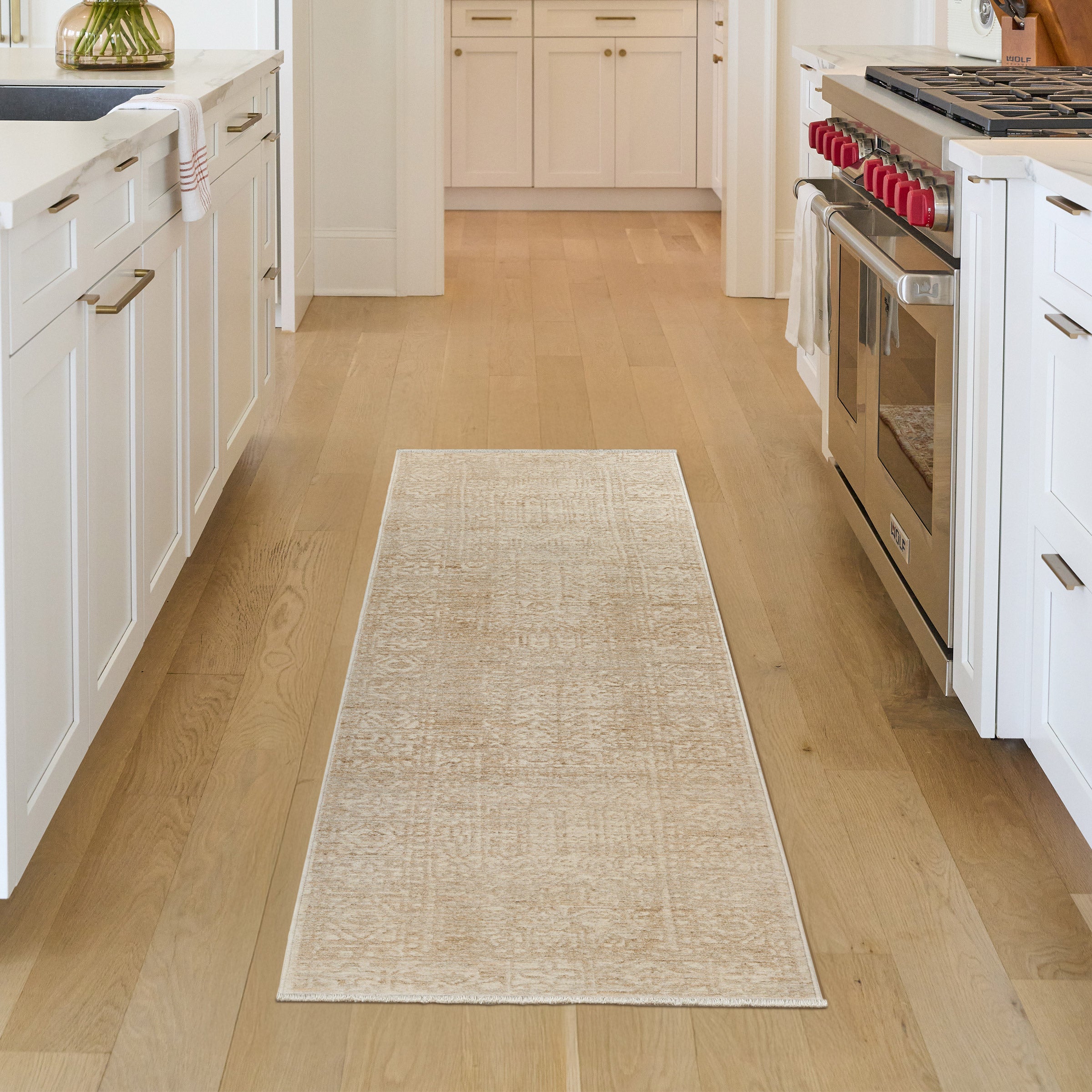 Nourison Pure Home Runner Rug, Linen, 2’2” x 7’6”