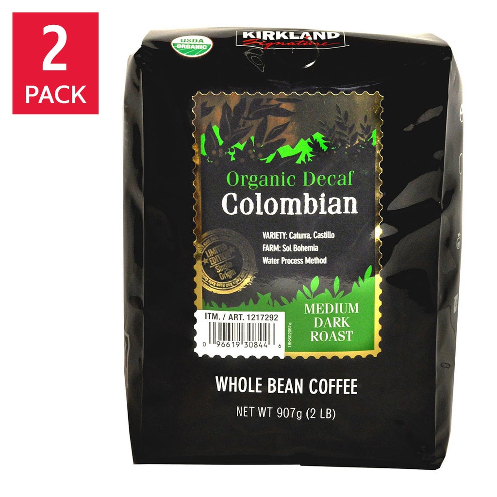 Kirkland Signature Organic Colombian Decaf Whole Bean Coffee, 2