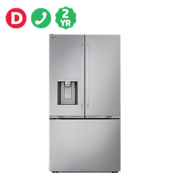 LG Counter-Depth MAX with Zero Clearance 3-Door French Door Refrigerator