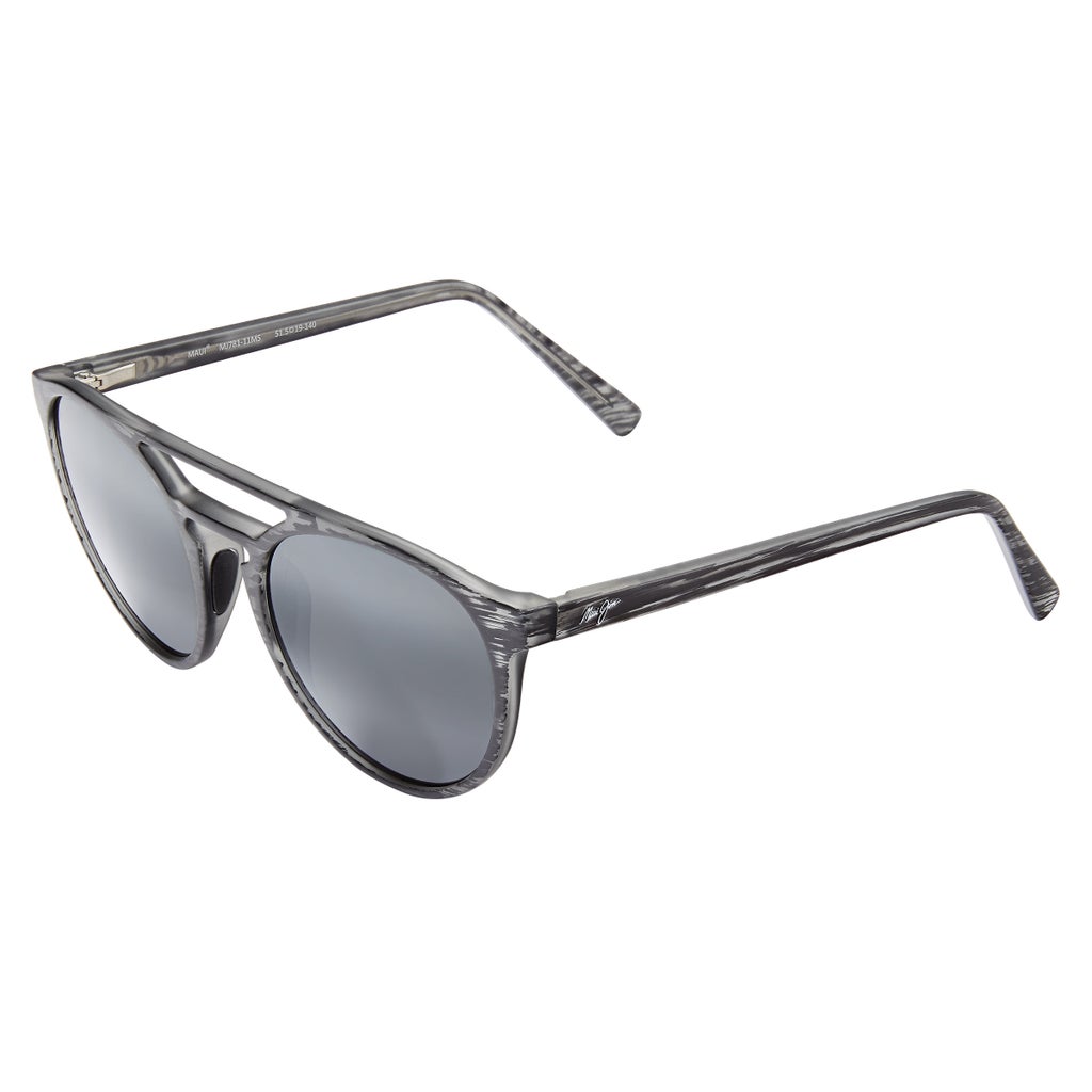Maui Jim Ah Dang 781-11MS Matte Grey Stripe Neutral Grey