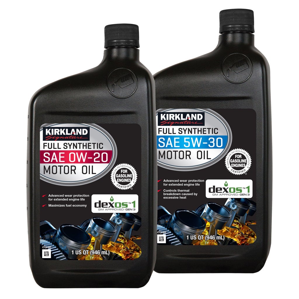 Kirkland Signature 1-Quart 0W20 & 5W30 Full Synthetic Motor Oil