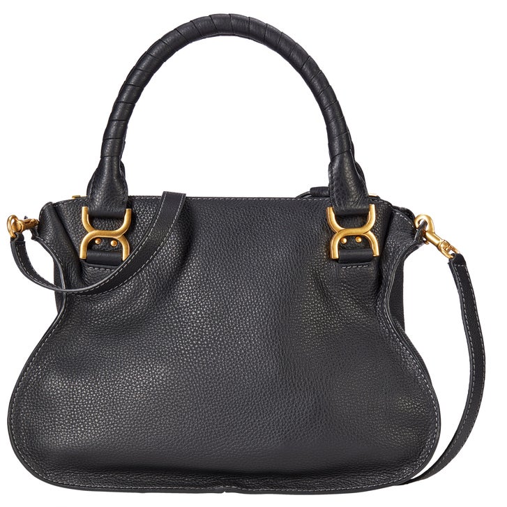 Chloe Marcie Grain Calfskin Shoulder Bag, Black | Costco