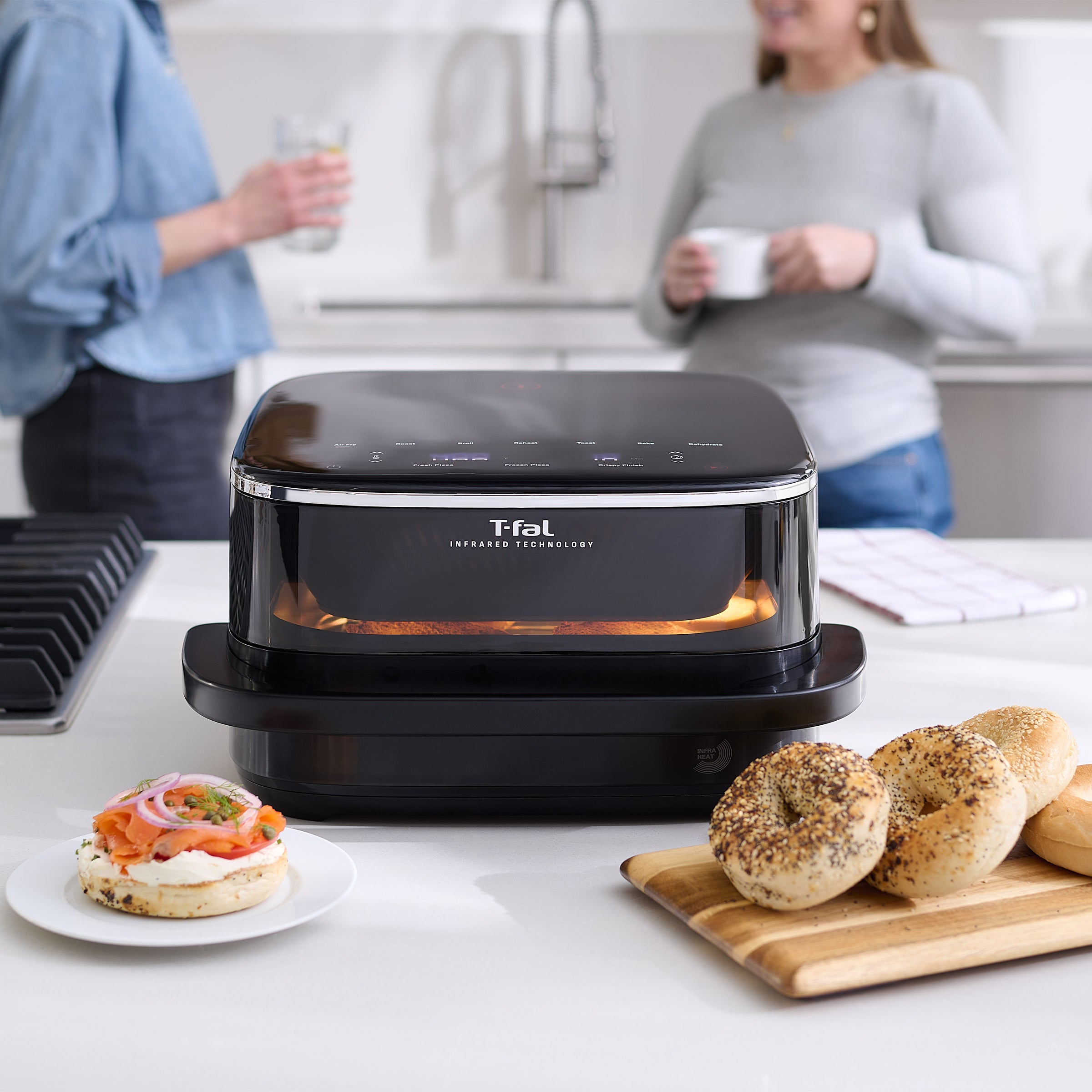 T-fal Surface XXL 6.3 Qt Infrared Air Fryer, 1800W, No Preheat, Black