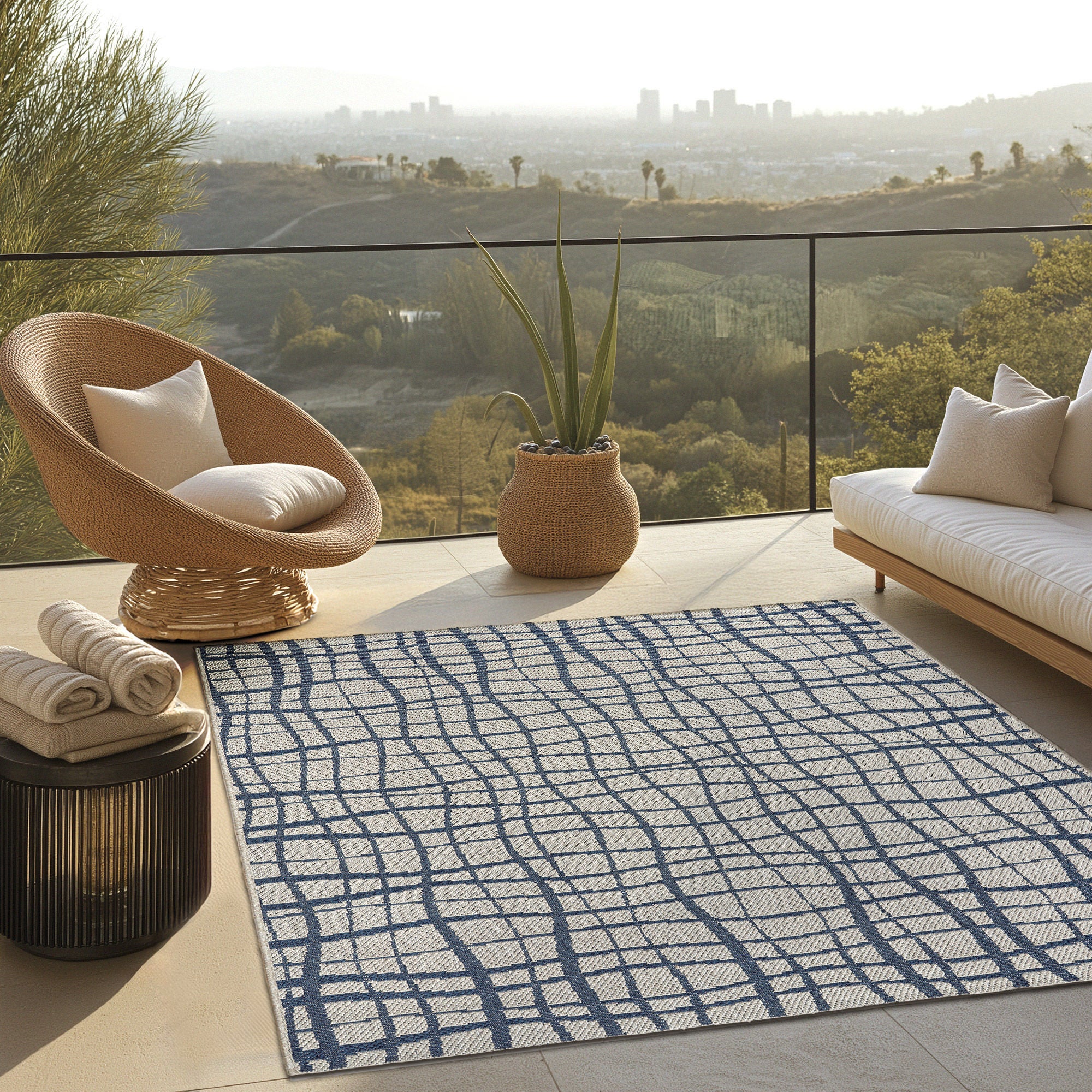 Ravenna Indoor/Outdoor Rug, Lycia Navy | Costco Ravenna Indoor/Outdoor Rug, Lycia Navy | Costco