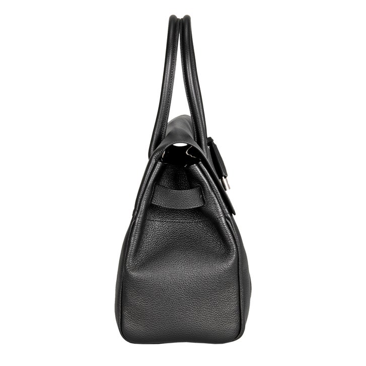 Mulberry Small Bayswater Grain Leather Bag, Black | Costco