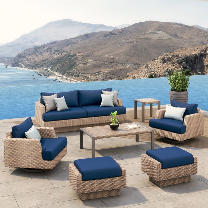 costco portofino umbrella hole patio table Amazon.com: Red Star Traders Comfort 9-Piece Outdoor Dining & Chairs Furniture Set, Laguna Blue : Patio, Lawn & Garden METAL STRUCTURE NOT INCLUDED Getting the backyard ready for