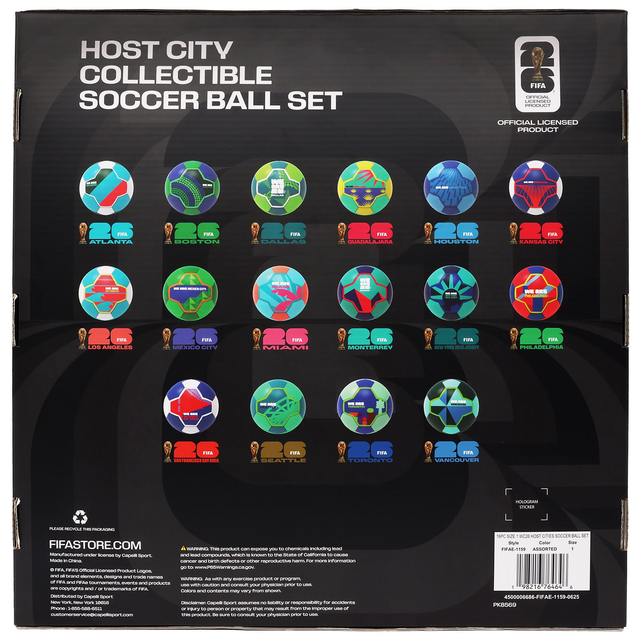 FIFA World Cup 16-piece Host City Mini Ball Set | Costco