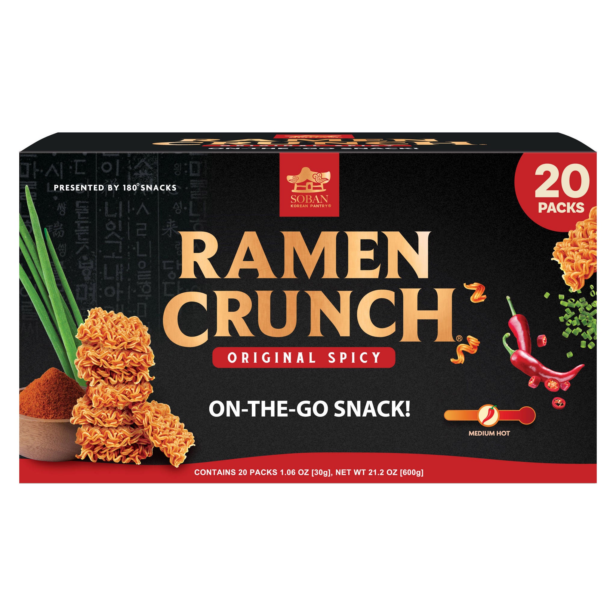 180 SNACKS RAMEN CRUNCH 20/1.06 OZ (1.32 LB)