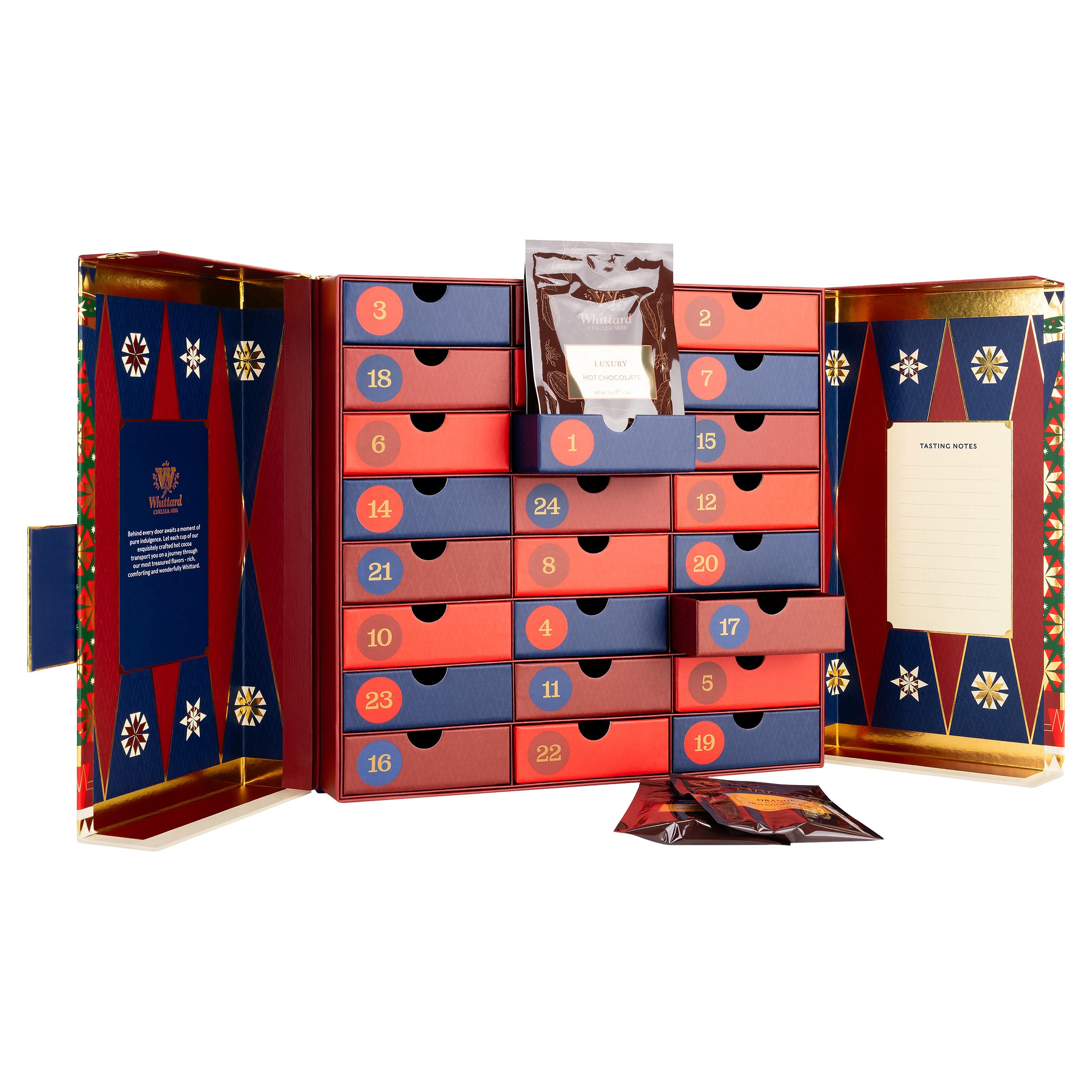 Whittard Hot Cocoa Advent Calendar, 48 Pieces, 33.6 Total oz. | Costco