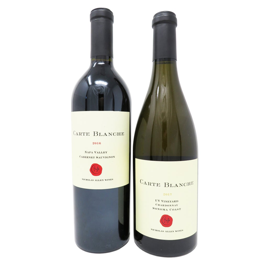 Carte Blanch Cabernet Sauvignon and Chardonnay 750 ml, 2 pack CA