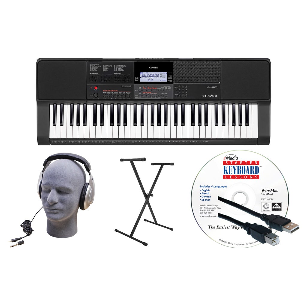Casio CT-X700 Premium Portable Keyboard Bundle | Costco