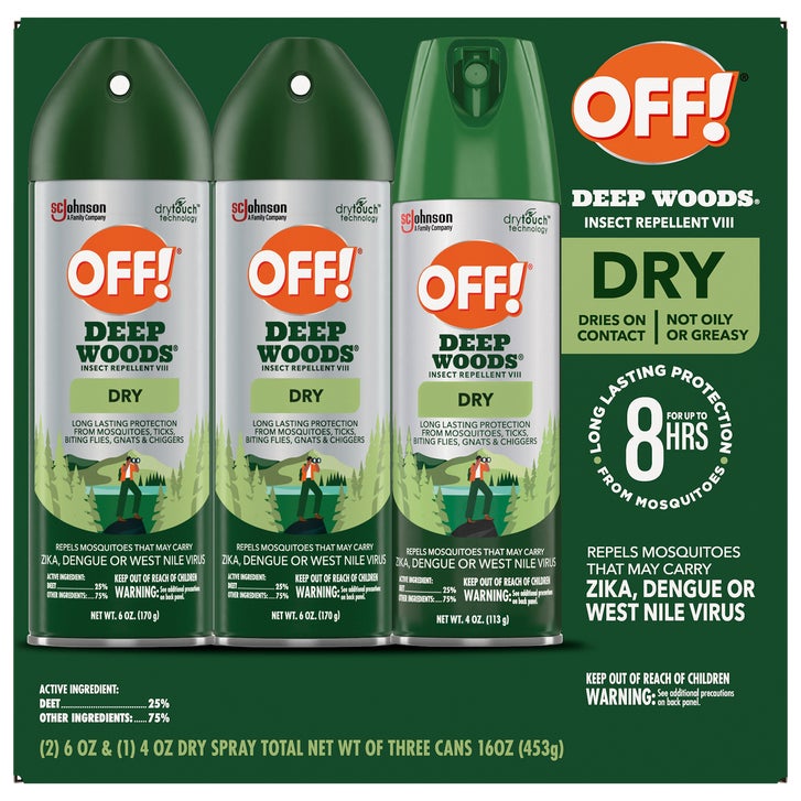 OFF! Deep Woods Insect Repellent VIII, Dry, 3 ct