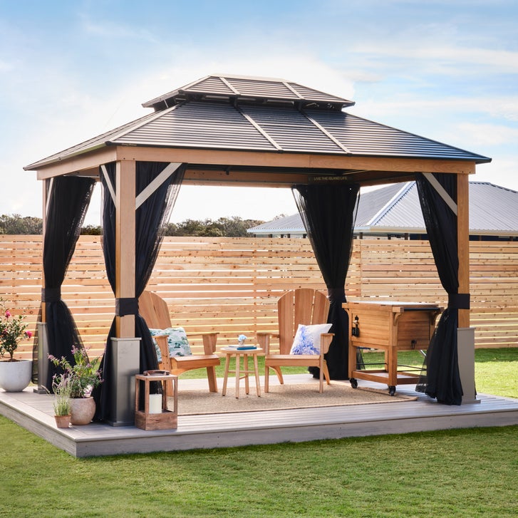 Sojag Tommy Bahama Maui Galvanized Steel Roof Gazebo - 10' x 12