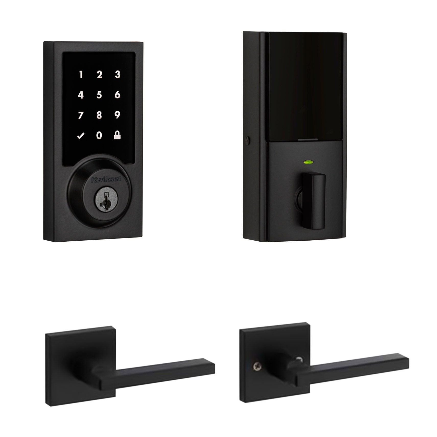 Kwikset 916 Contemporary Z-Wave Smart Lock with Halifax Lever | Costco