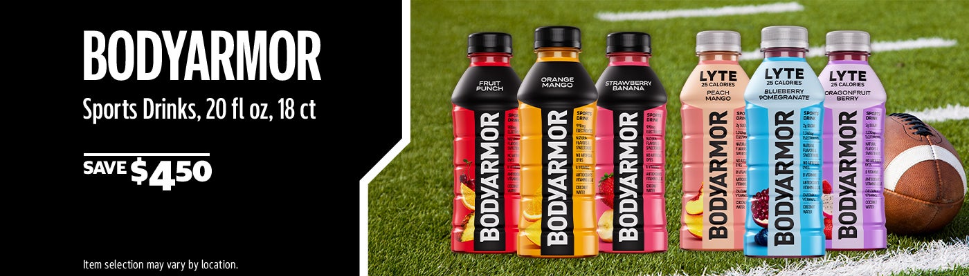 SAVE $4.50 on BODYARMOR Sports Drink, Variety Pack, 20 fl oz, 18 ct