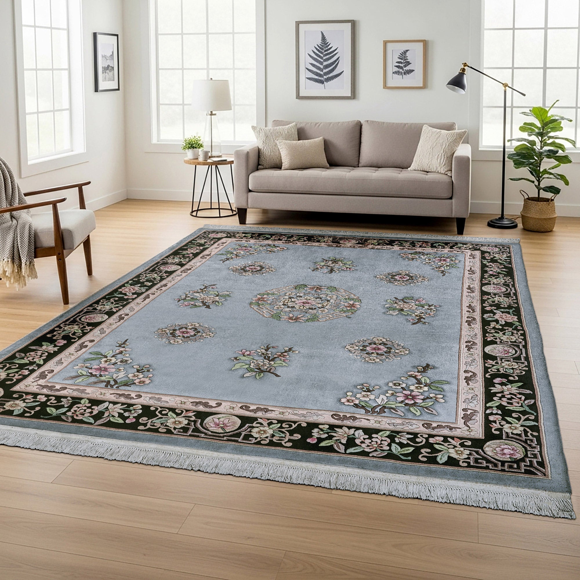 Pagoda Hand Knotted Rug Collection, Moselle Gray | Costco