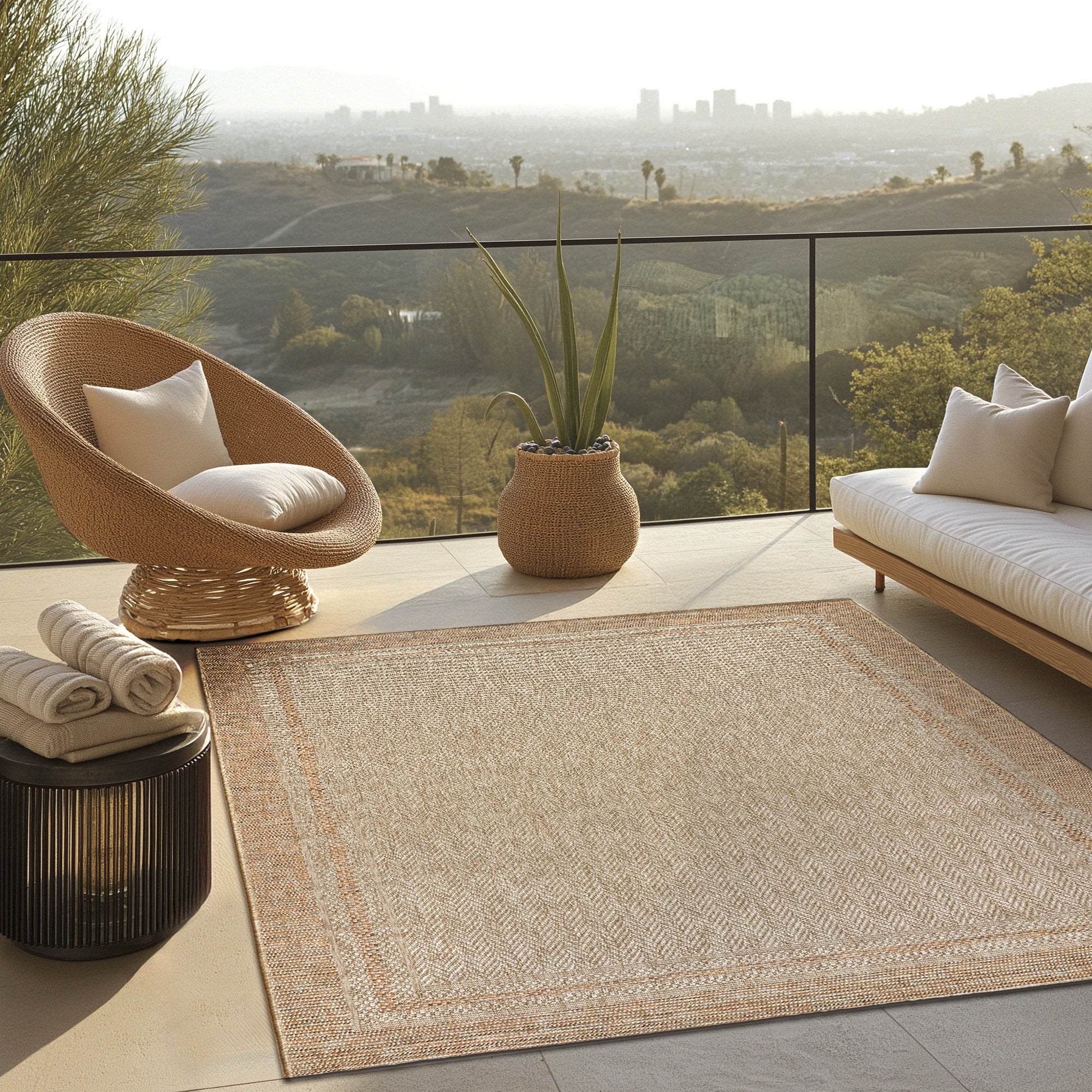 Ravenna Indoor/Outdoor Rug, Landry Natural | Costco