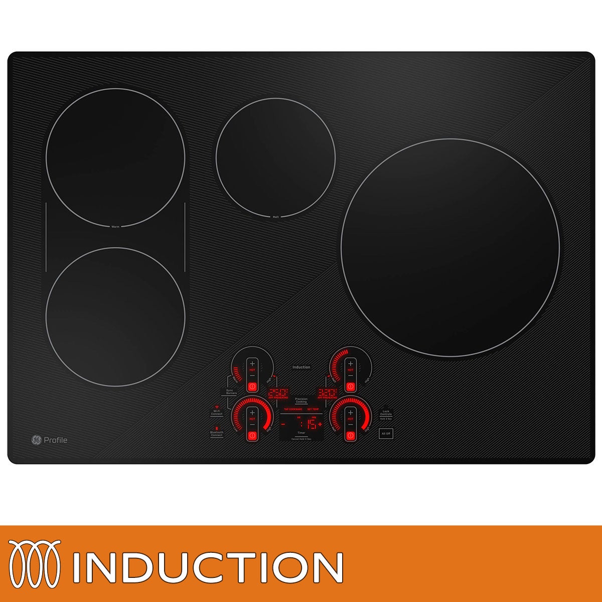GE Profile 30" INDUCTION Cooktop with Touch Controls, Power Boil, WiFi Connect