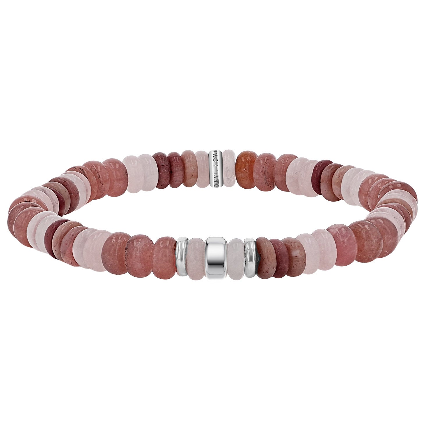 Sheryl Lowe Pink Mixed Beaded Bracelet with Smooth Rondelle Accent