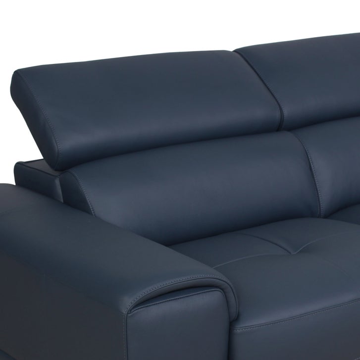 Abbyson Quinton Top Grain Leather Sectional with Adjustable
