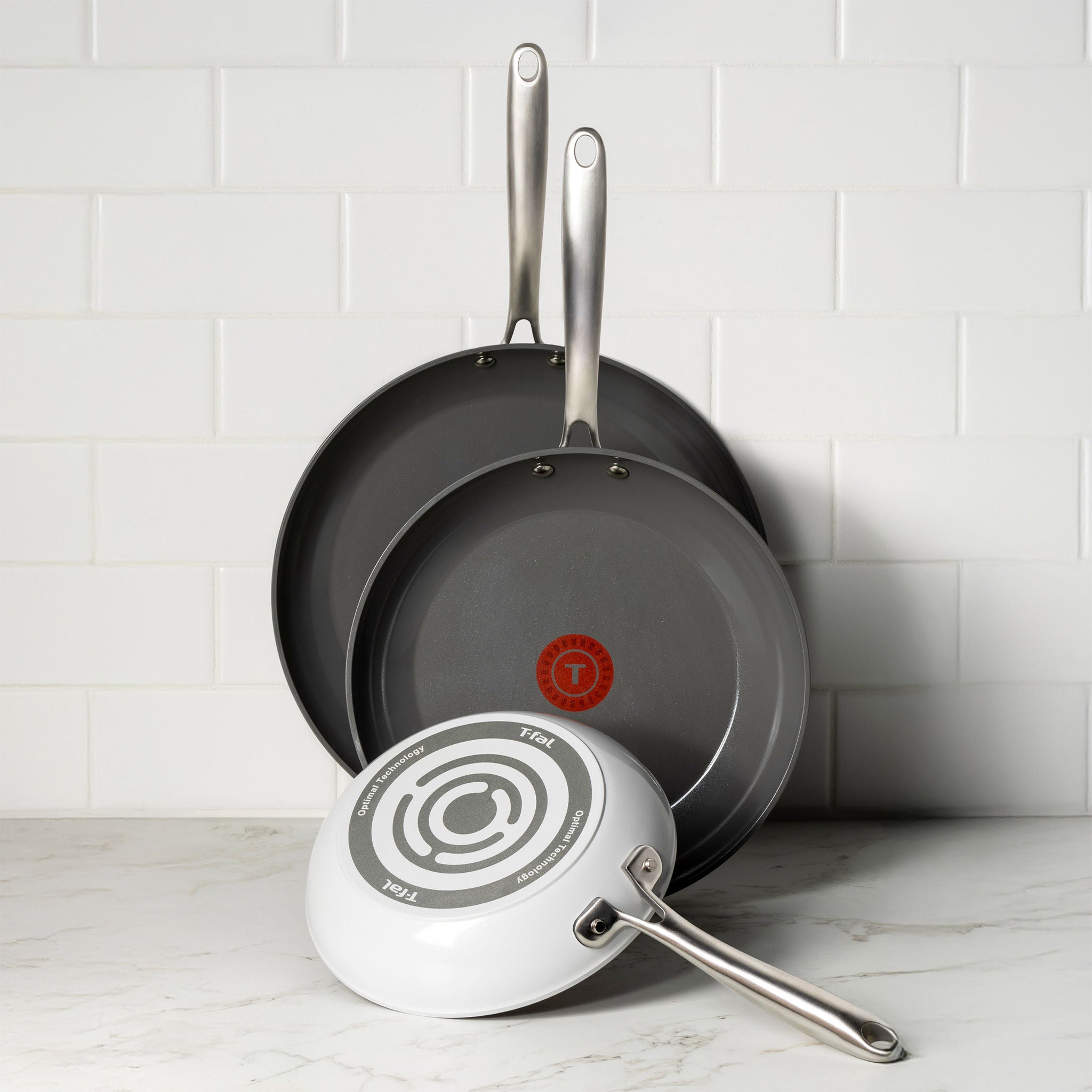 T-fal Ceramic Non-Stick Frypan Set, 3-piece | Costco