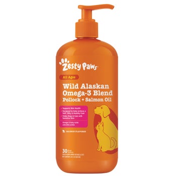 Zesty Paws Wild Alaskan Omega-3 Blend Pollock & Salmon Oil, 30 oz