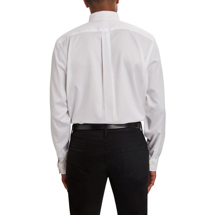 white and black dress shirt Constructed from high Button Down Shirts White Black